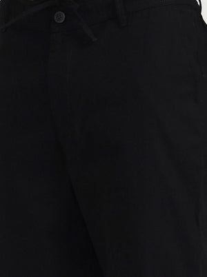 Black Solid Regular Fit Track Pant | Greenfibre