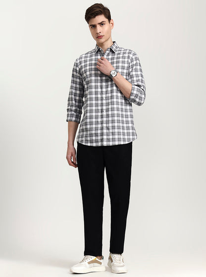 Black Solid Regular Fit Track Pant | Greenfibre