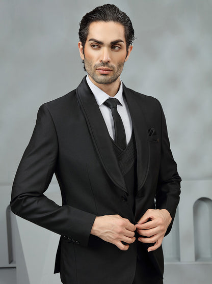 Black Solid Suit | JadeBlue