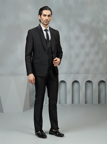 Black Solid Suit | JadeBlue