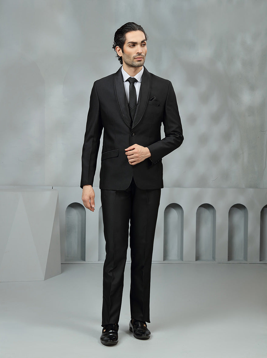 Black Solid Suit | JadeBlue