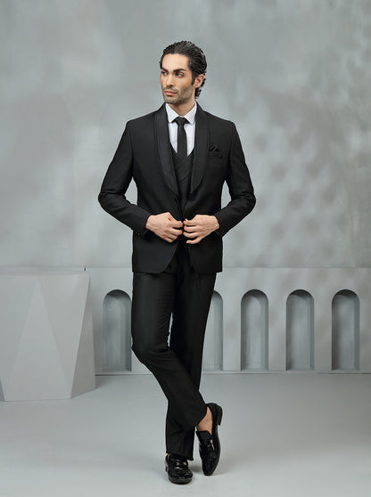 Black Solid Suit | JadeBlue