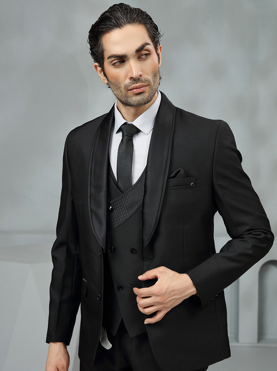 Black Solid Suit | JadeBlue
