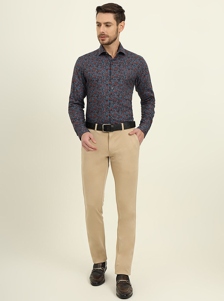 Multicolor Printed Slim Fit Party Wear Shirt | Wyre