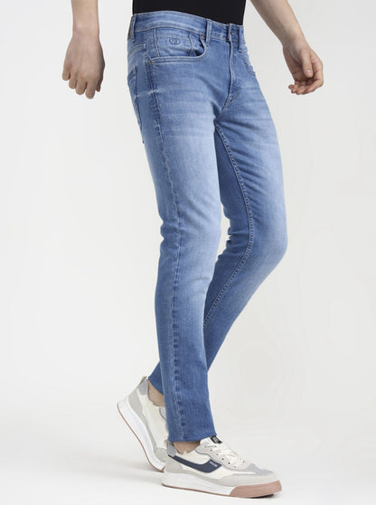 Light Ink Blue Washed Slim Fit Jeans | JadeBlue