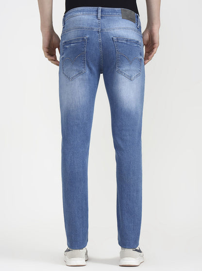 Light Ink Blue Washed Slim Fit Jeans | JadeBlue