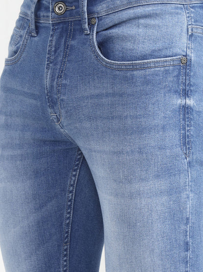Light Ink Blue Washed Slim Fit Jeans | JadeBlue