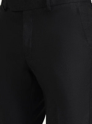 Dark Grey Solid Slim Fit Formal Trouser | Greenfibre