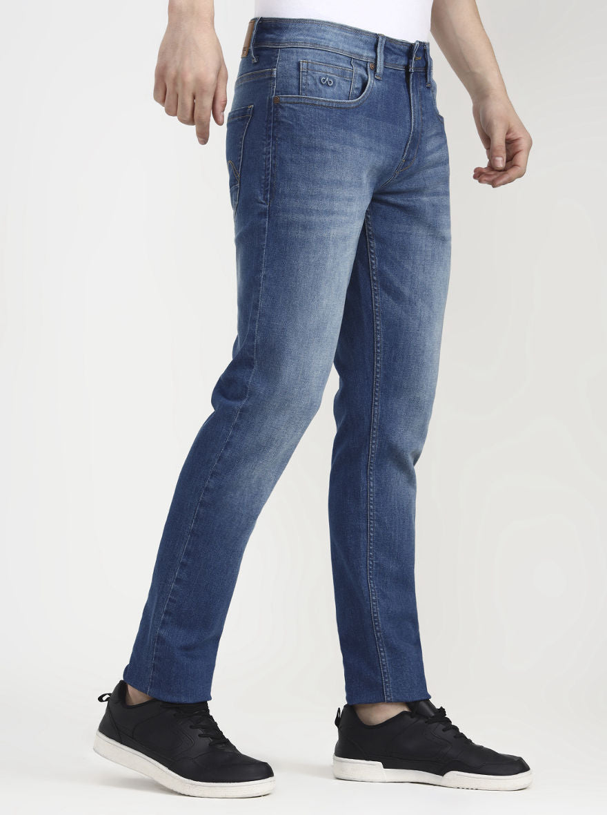 Vintage Blue Washed Slim Fit Jeans | JadeBlue