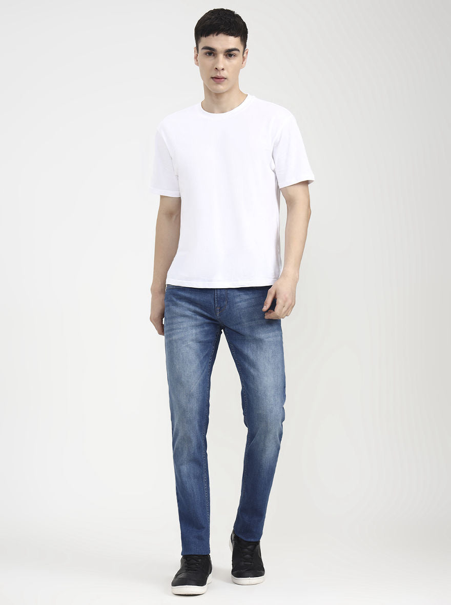 Vintage Blue Washed Slim Fit Jeans | JadeBlue