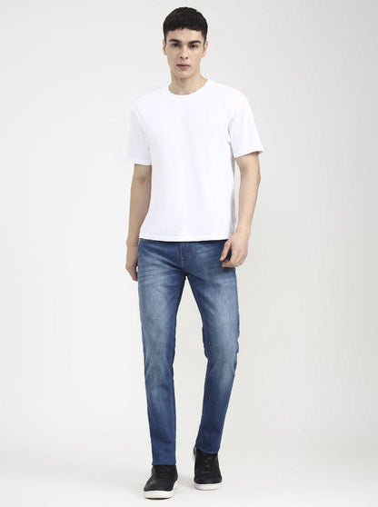 Vintage Blue Washed Slim Fit Jeans | JadeBlue