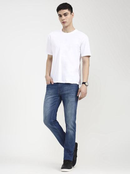 Vintage Blue Washed Slim Fit Jeans | JadeBlue