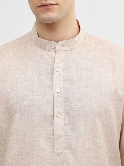Fawn Solid Modi Kurta | JadeBlue