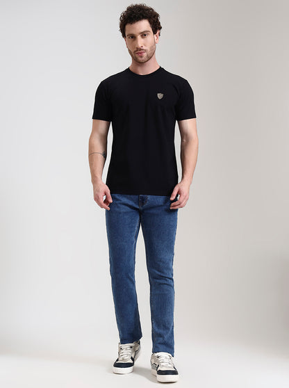 Mid Indigo Blue Washed Narrow Fit Jeans | Greenfibre