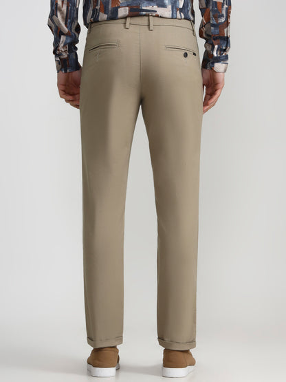Light Pista Solid Neo Fit Casual Trouser | Greenfibre