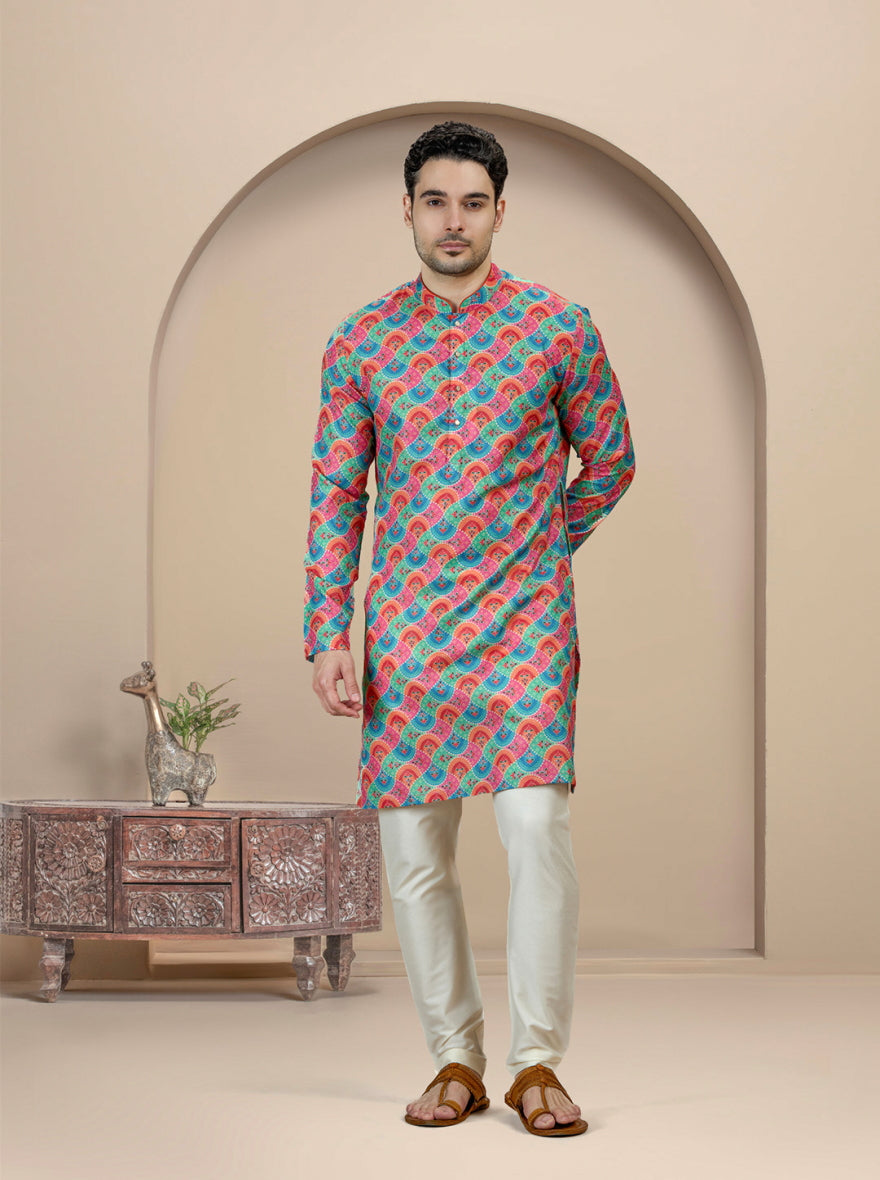 Multicolor Printed Kurta | The Kurta Company