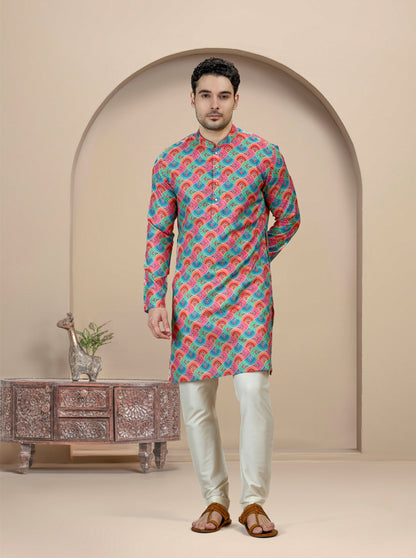 Multicolor Printed Kurta | The Kurta Company