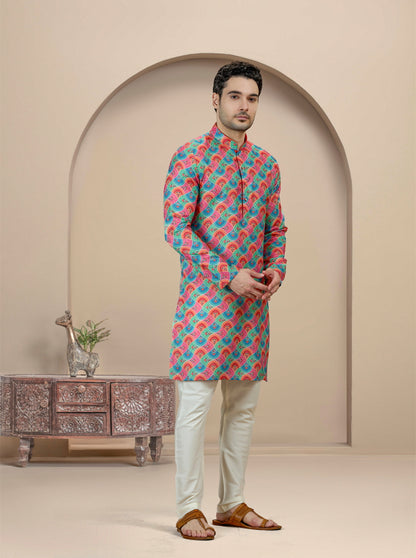 Multicolor Printed Kurta | The Kurta Company
