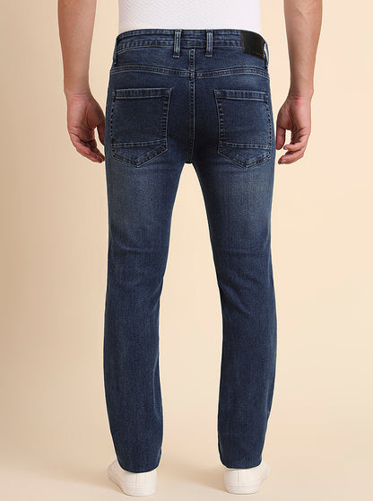 Indigo Blue Washed Narrow Fit Jeans | Greenfibre