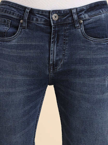 Indigo Blue Washed Narrow Fit Jeans | Greenfibre