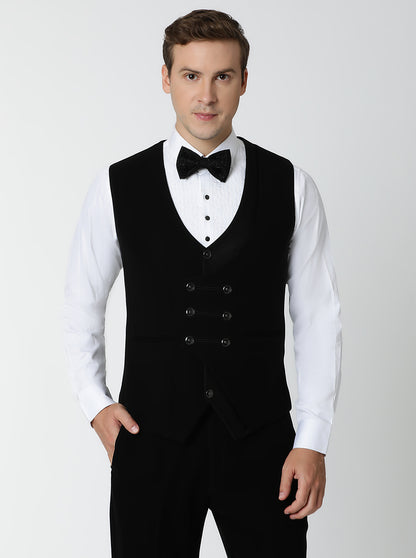 Black Embroidered Suit | JadeBlue