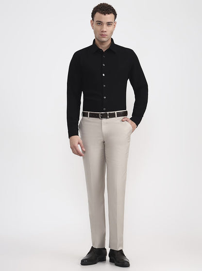 Black Solid Slim Fit Party Wear Shirt | Wyre