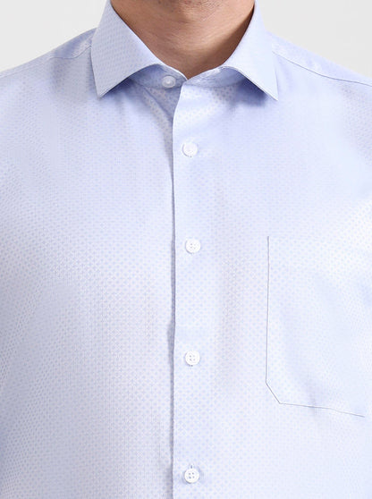 Sky Blue Solid Slim Fit Formal Shirt | Greenfibre