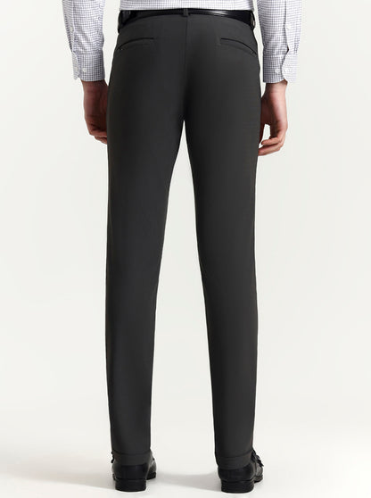 Grey Solid Slim Fit Club Wear Trouser | Wyre