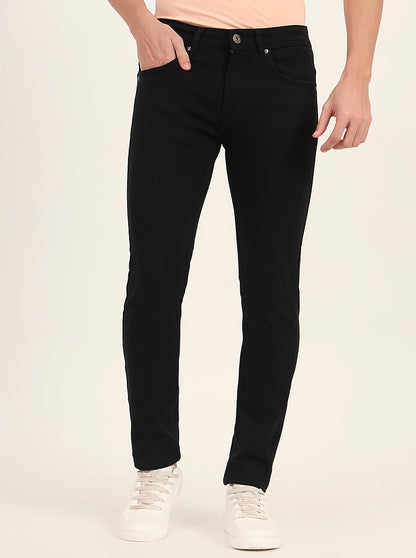 Jet Black Washed Narrow Fit Jeans | Greenfibre