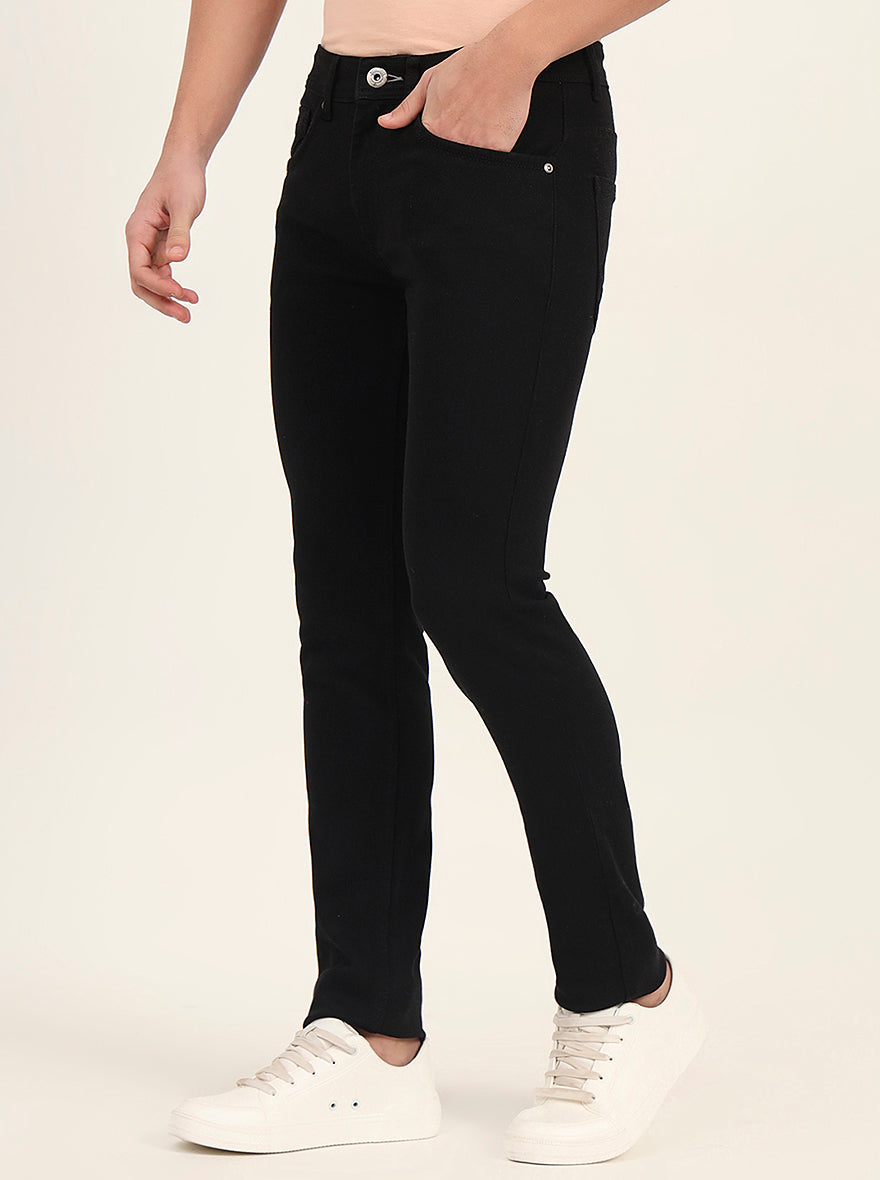 Jet Black Washed Narrow Fit Jeans | Greenfibre