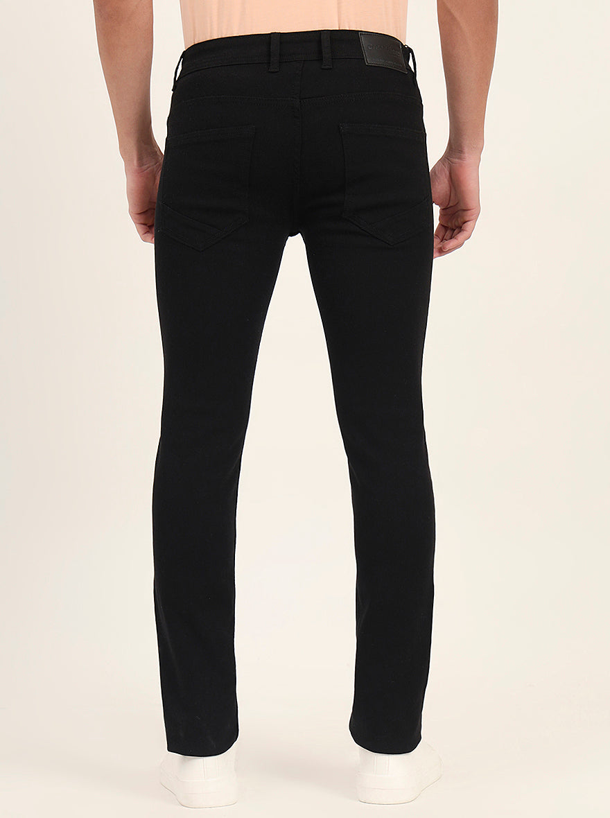 Jet Black Washed Narrow Fit Jeans | Greenfibre
