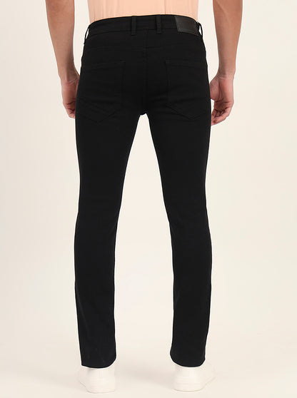 Jet Black Washed Narrow Fit Jeans | Greenfibre