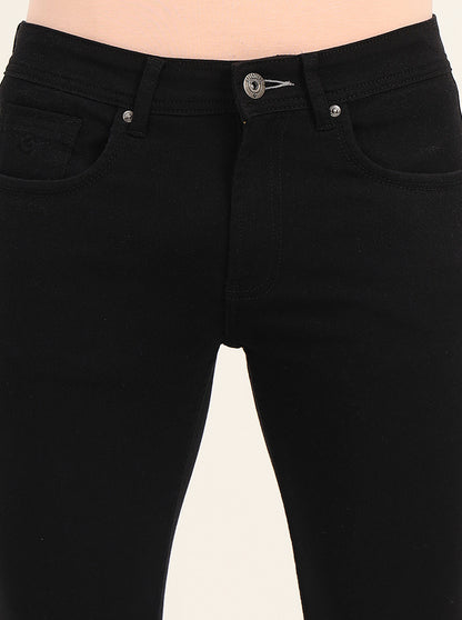 Jet Black Washed Narrow Fit Jeans | Greenfibre