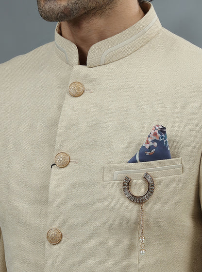 Beige Embroidered Jodhpuri Suit | JadeBlue