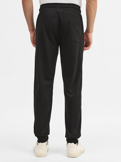 Black Solid Slim Fit Track Pant | JadeBlue