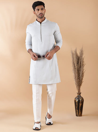 Slate Grey Solid Kurta | The Kurta Company