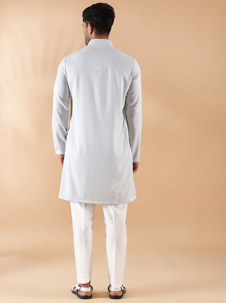 Slate Grey Solid Kurta | The Kurta Company