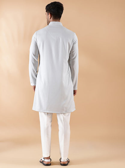 Slate Grey Solid Kurta | The Kurta Company