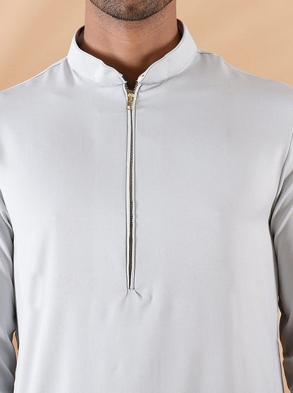 Slate Grey Solid Kurta | The Kurta Company