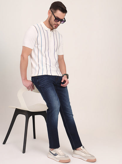 Dark Blue Washed Slim Fit Jeans | JadeBlue