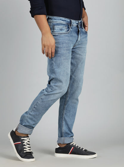 Light Blue Washed Slim Fit Jeans | JadeBlue