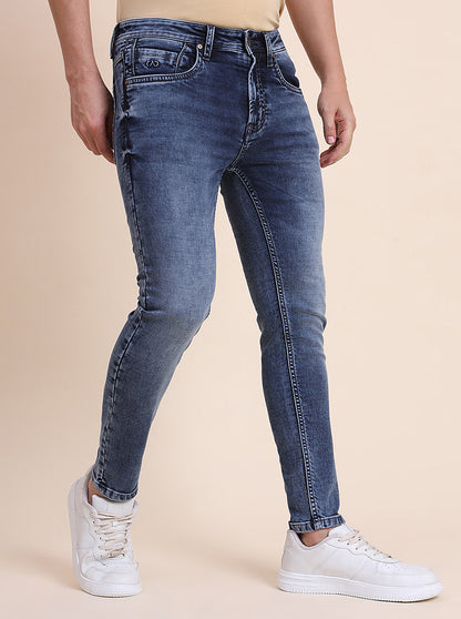 Mid Blue Washed Rider Fit Jeans | JadeBlue