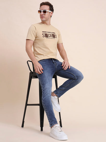 Mid Blue Washed Rider Fit Jeans | JadeBlue