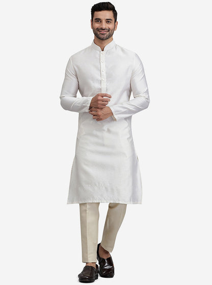 Pearl White Kurta | The Kurta Company