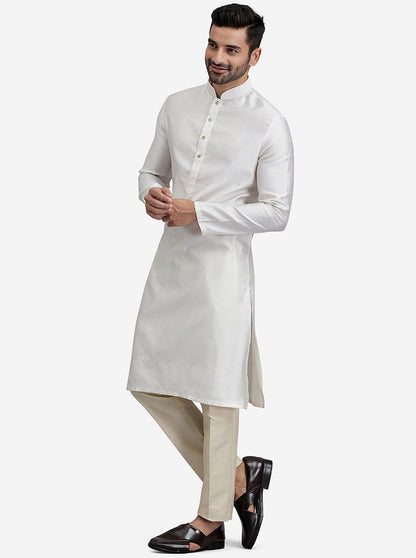 Pearl White Kurta | The Kurta Company