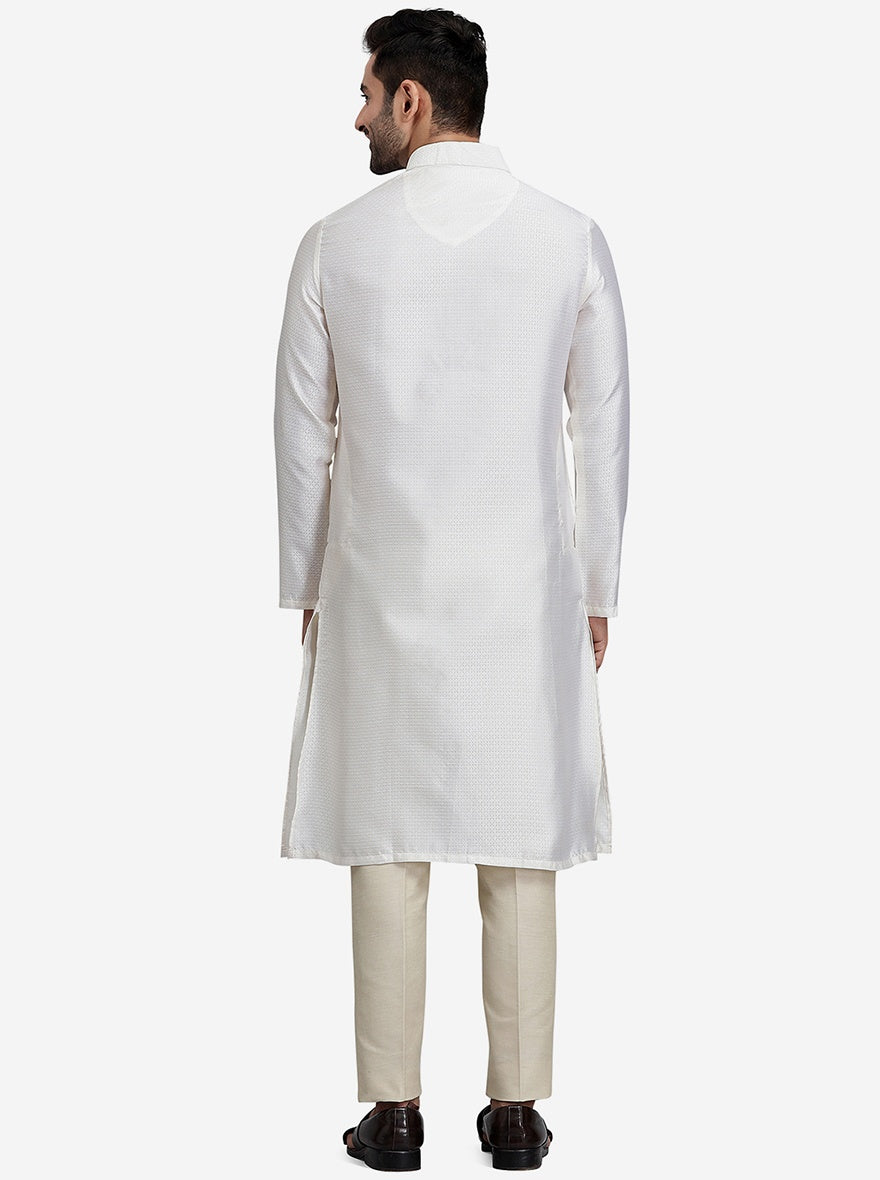 Pearl White Kurta | The Kurta Company