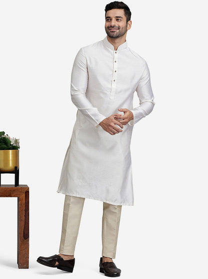 Pearl White Kurta | The Kurta Company