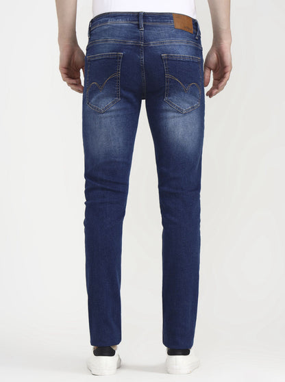 Mid Indingo Blue Washed Slim Fit Jeans | JadeBlue