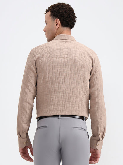 Fawn Checked Regular Fit Party Wear Shirt | Wyre