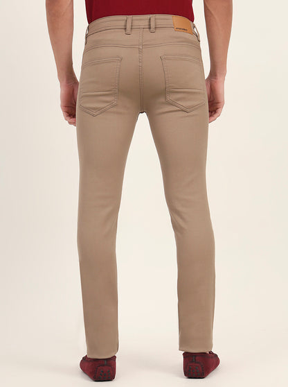 Beige Washed Narrow Fit Jeans | Greenfibre